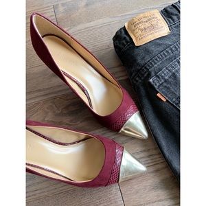 Kitten Heels Burgundy
